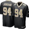Nike Men's New Orleans Saints Cameron Jordan #94 Black Game Jersey