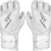 Bruce Bolt Adult Long Cuff Chrome Batting Gloves