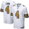Nike Men's New Orleans Saints Derek Carr #4 Alternate White Game Jersey